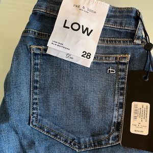 NWT rag & bone dre low-rise slim boyfriend sz 28